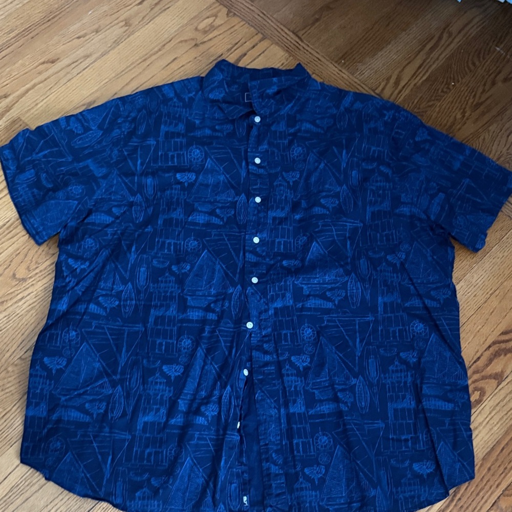 Vineyard Vines Navy Geometric Button Down Shirt